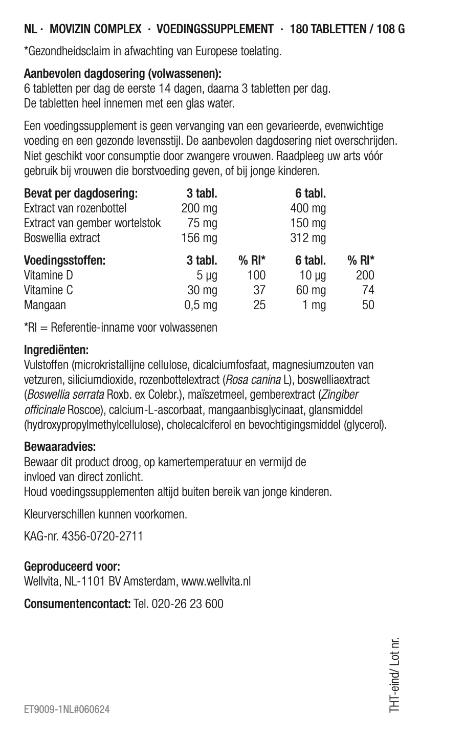Movizin Complex productverpakking
