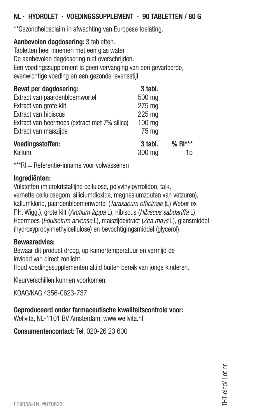 Hydrolet productverpakking